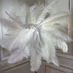 O'Moore Modern Natural Ostrich Feather Gold-plated Floor Lamp