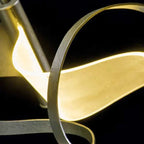 Arisha Metal Gold Pendant Light, Wavy Shape