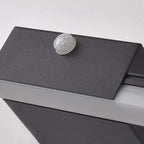 Arisha Minimalist Linear Metal Wall Lamp, Black/White, Bathroom
