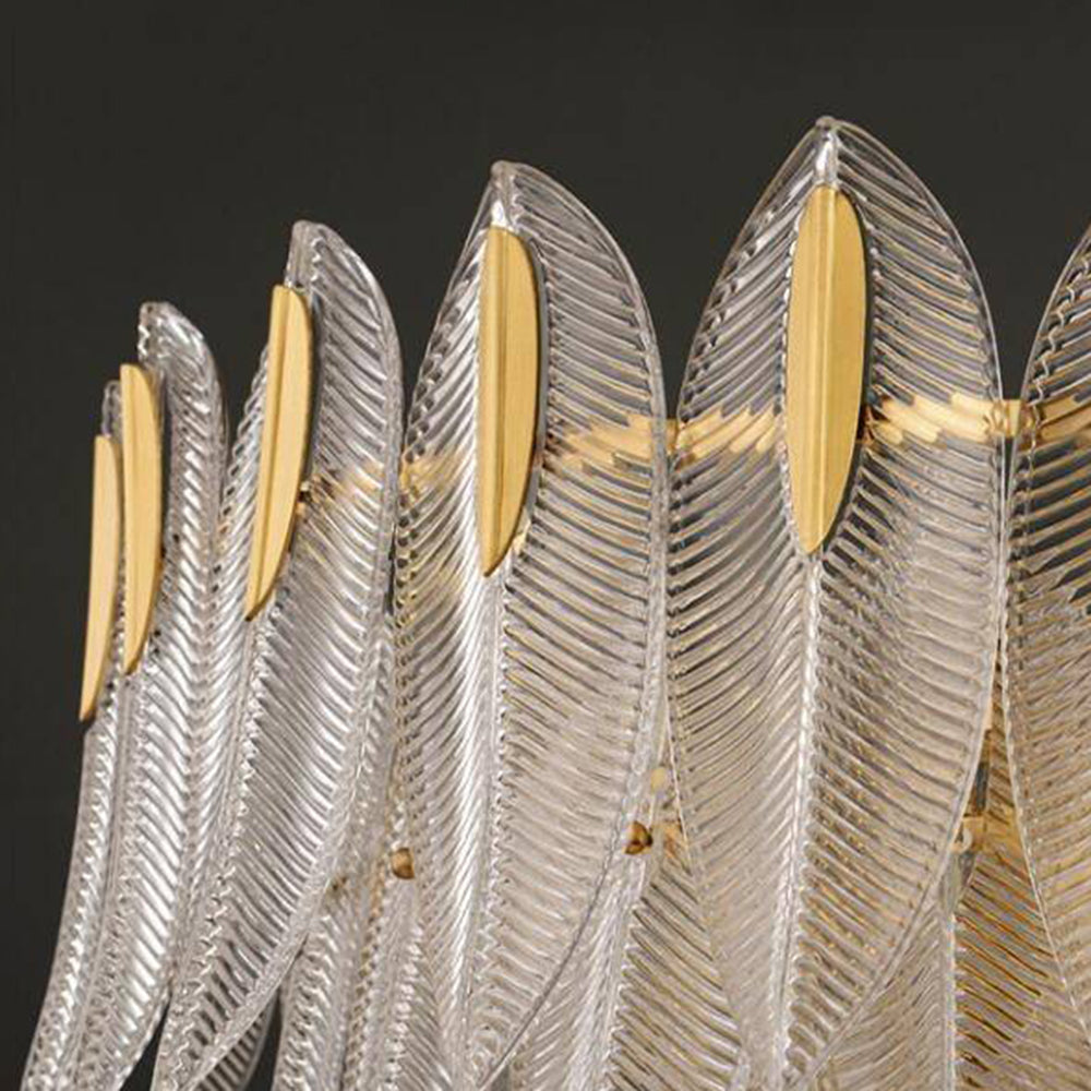 Kristy Modern Gold Feather Chandelier, 3 Style
