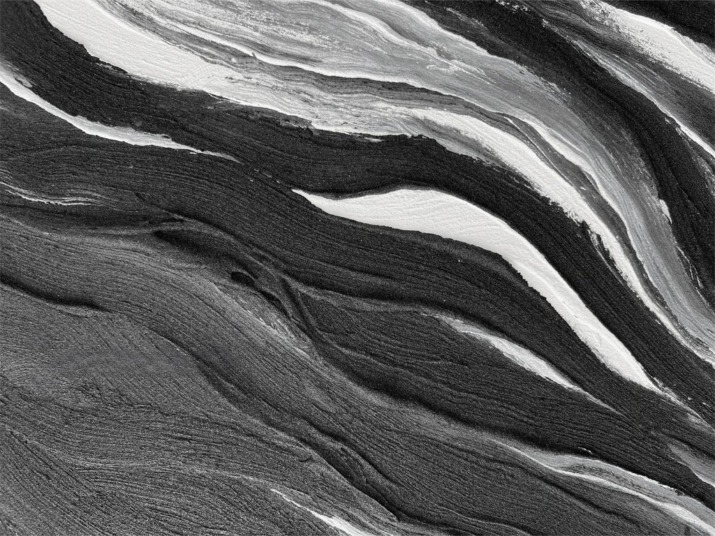 Wall Art Abstract Motion Deep Black Artistic Linen