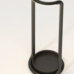 Ray Minimalist Rectangular Solar LED Outdoor Floor Lamp, Black