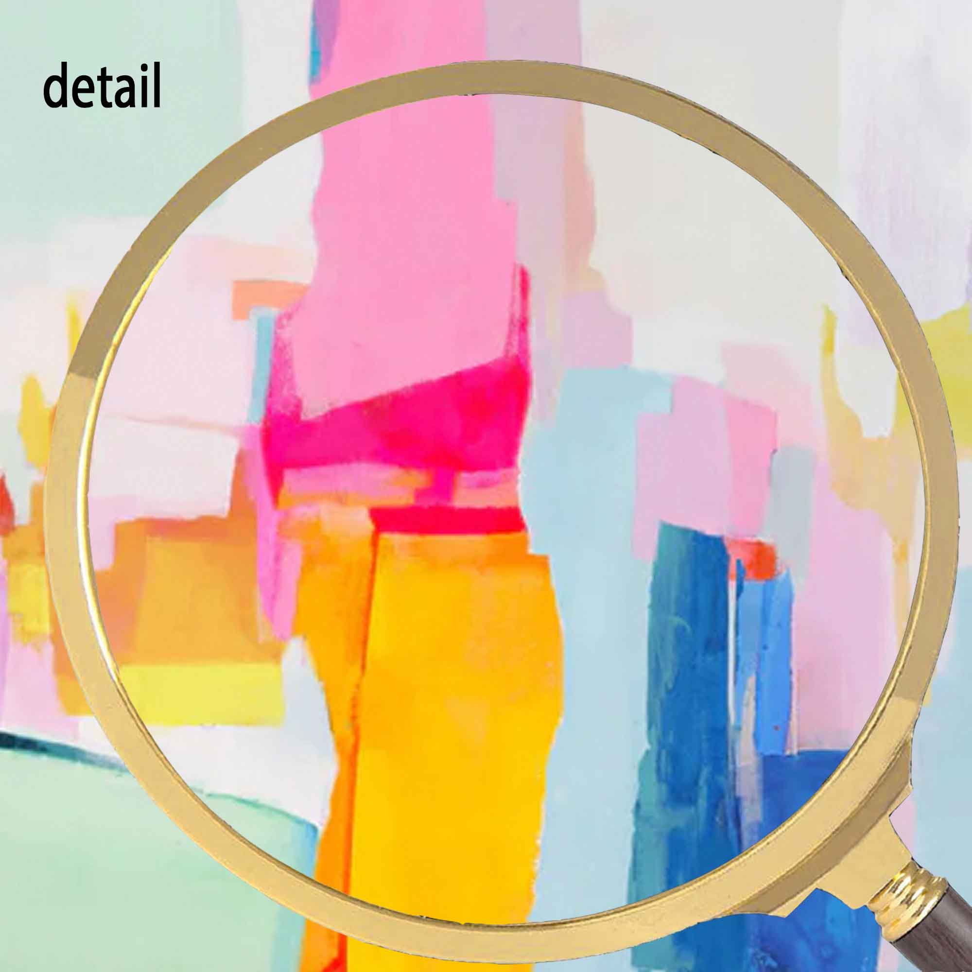 Vibrant Pastel Color Block Oil Painting
