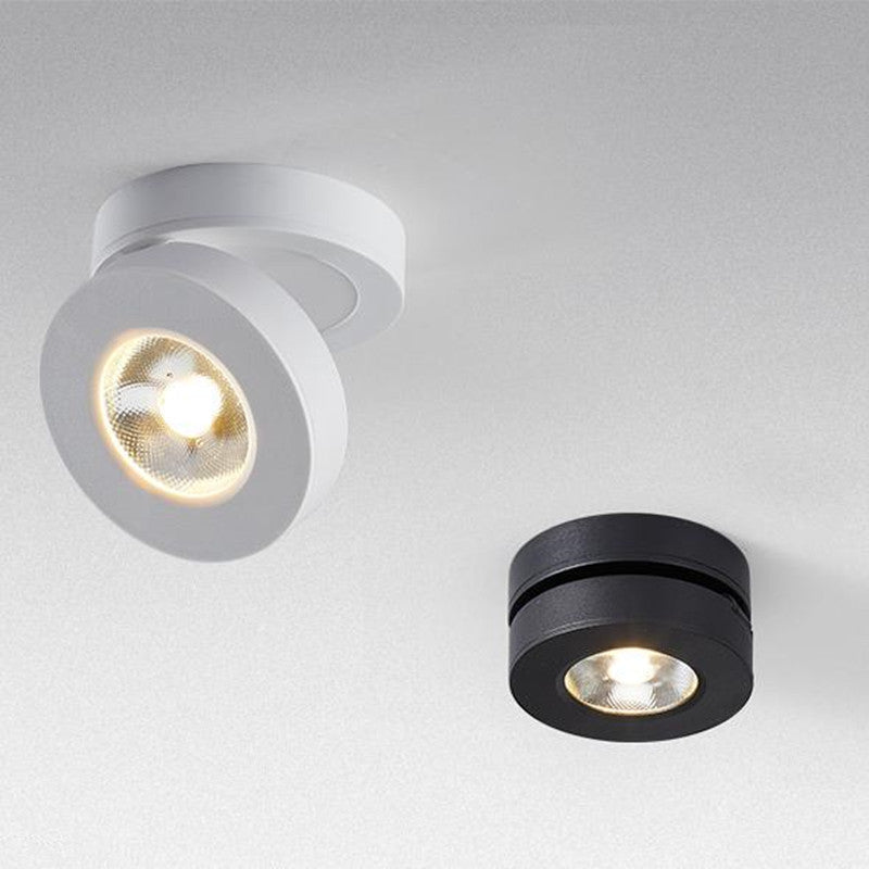 Arisha Modern Ceiling lighting Round, Novak Flush Mount, White/Black, Kitchen