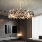 Kristy Modern 6-Light Tiered Crystal Chandelier With Adjustable Cables