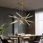 Arisha Pendant Light, Black/Gold, 6/8/10/12 Heads