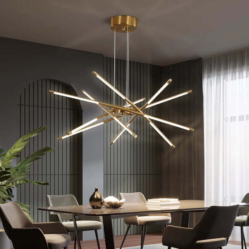 Arisha Pendant Light, Black/Gold, 6/8/10/12 Heads