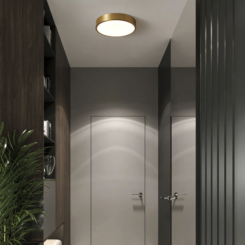 Arisha Nordic LED Gold Round Ceiling Light, Metal &