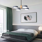 Arisha Art Deco Pendant Light, White/Green/Grey,Metal/Wood