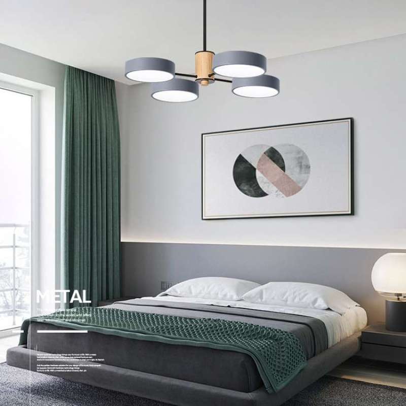 Arisha Art Deco Pendant Light, White/Green/Grey,Metal/Wood