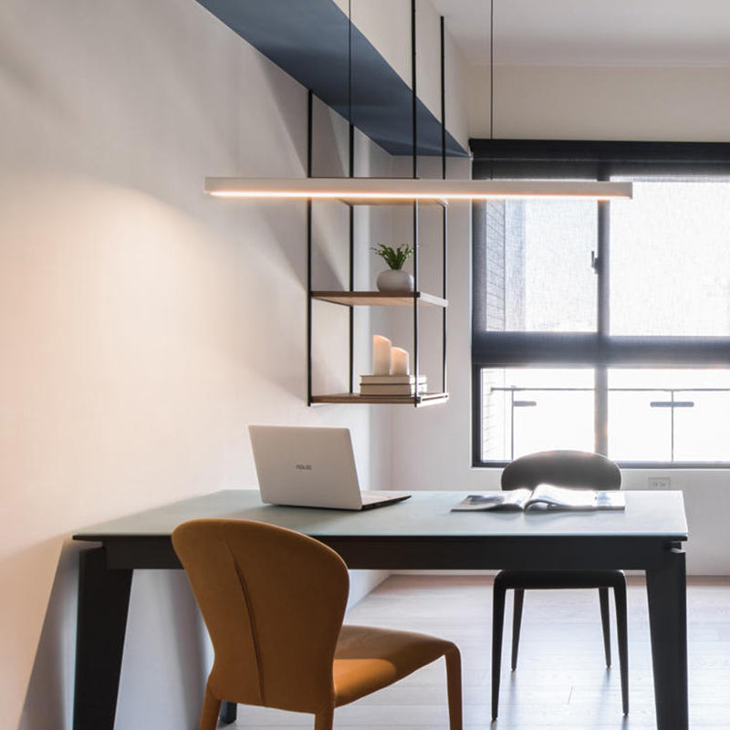 Orva Minimalist Classic Black & White Linear Pendant Light