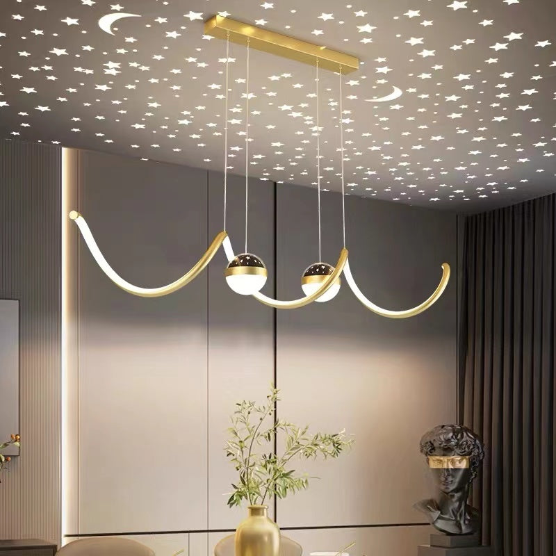 Arisha Nordic Globe Wavy Metal/ Pendant Light