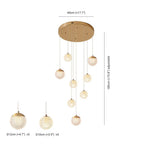 Arisha Multi Staircase Modern Art Deco Pendant Light, Gold