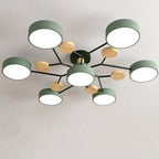Arisha Ceiling Light, Wood Round for Living Room