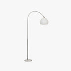 Mira Floor Arc Lamp, Tall Floor Light, Modern, Orange/ White