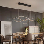 Arisha Pendant Light, Multi-Curved, Black/Gold
