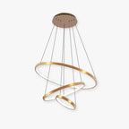Aluna Pendant Light, Inner Ring Illuminated, White/Black/Gold