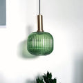 Valentina Pendant Light Crystal, Moru Glass, Cognac/Green/Grey, Kitchen Island