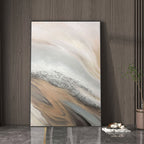 Textured Coastal Dunes Abstract Painting