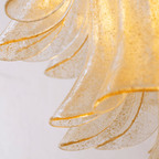 Aurora Chandelier Amber Lily Murano Glass Layered Centerpiece