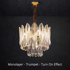 Arisha Luxury Feather Crystal Chandelier, Living Room