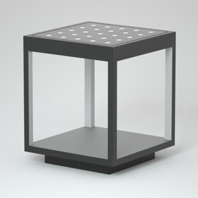 Ray Modern Rectangular Metal LED Outdoor Light Post