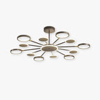 Arisha Modern Led Chandelier, Geometric, Black Dimmable