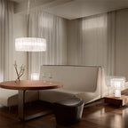 Kristy Modern Luxury Pleated Pendant Light, Circle, /Stainless Steel