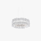 Kristy Modern Luxury Pleated Pendant Light, Circle, /Stainless Steel