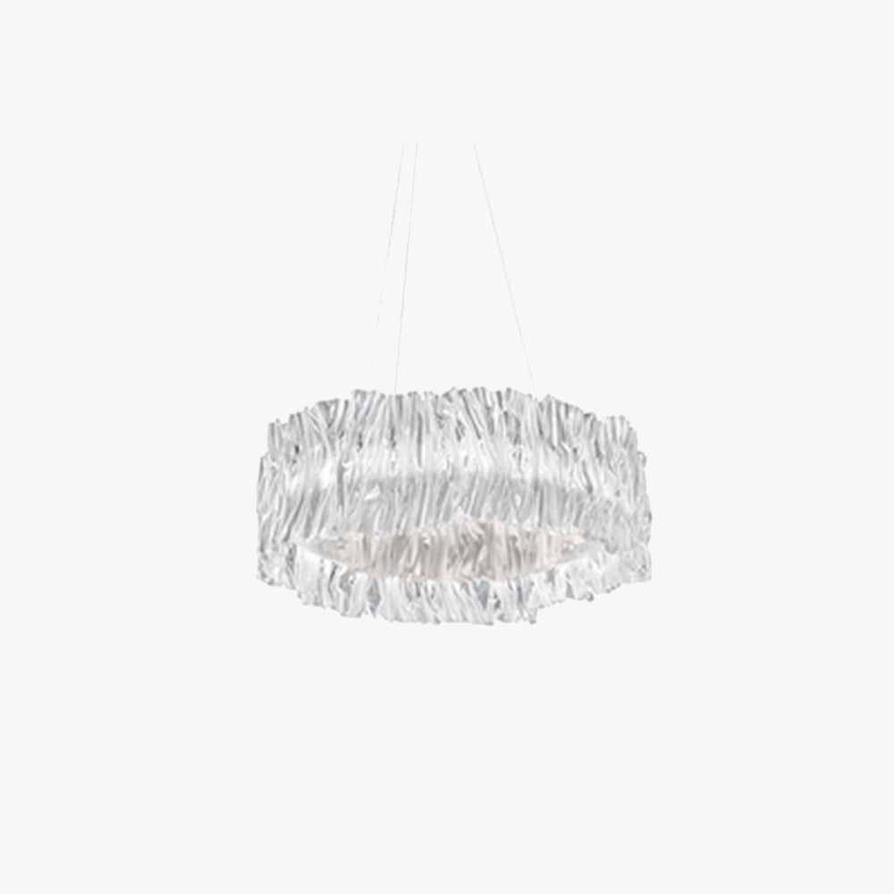 Kristy Modern Luxury Pleated Pendant Light, Circle, /Stainless Steel