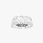 Kristy Modern Luxury Pleated Pendant Light, Circle, /Stainless Steel