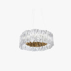 Kristy Modern Luxury Pleated Pendant Light, Circle, /Stainless Steel