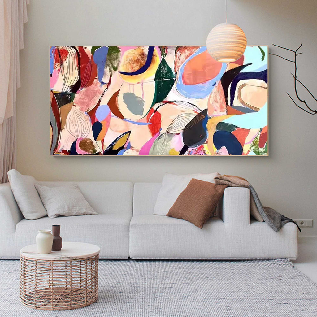 Playful Organic Painting Pastel Colorful
