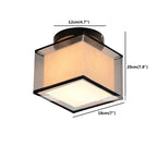 Arisha Modern Metal & Fabric Flush Mount Ceiling Light, 2 Style