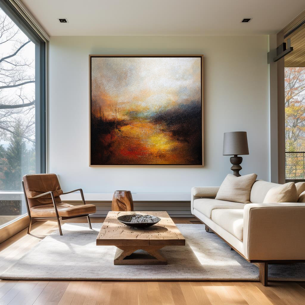 Sunset Inspired Landscape Oil Painting