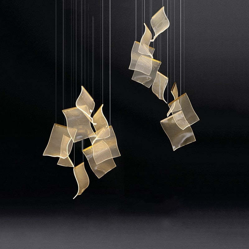 Arisha Luxury Artistic Chandelier, Gold