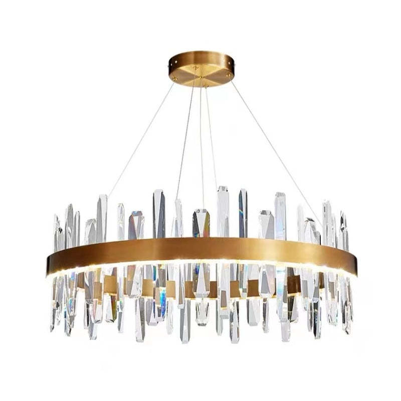 Kristy Modern Crystal Ring Chandelier Black&Gold