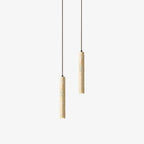 Olvynarae Cylindrical Travertine Pendant Light