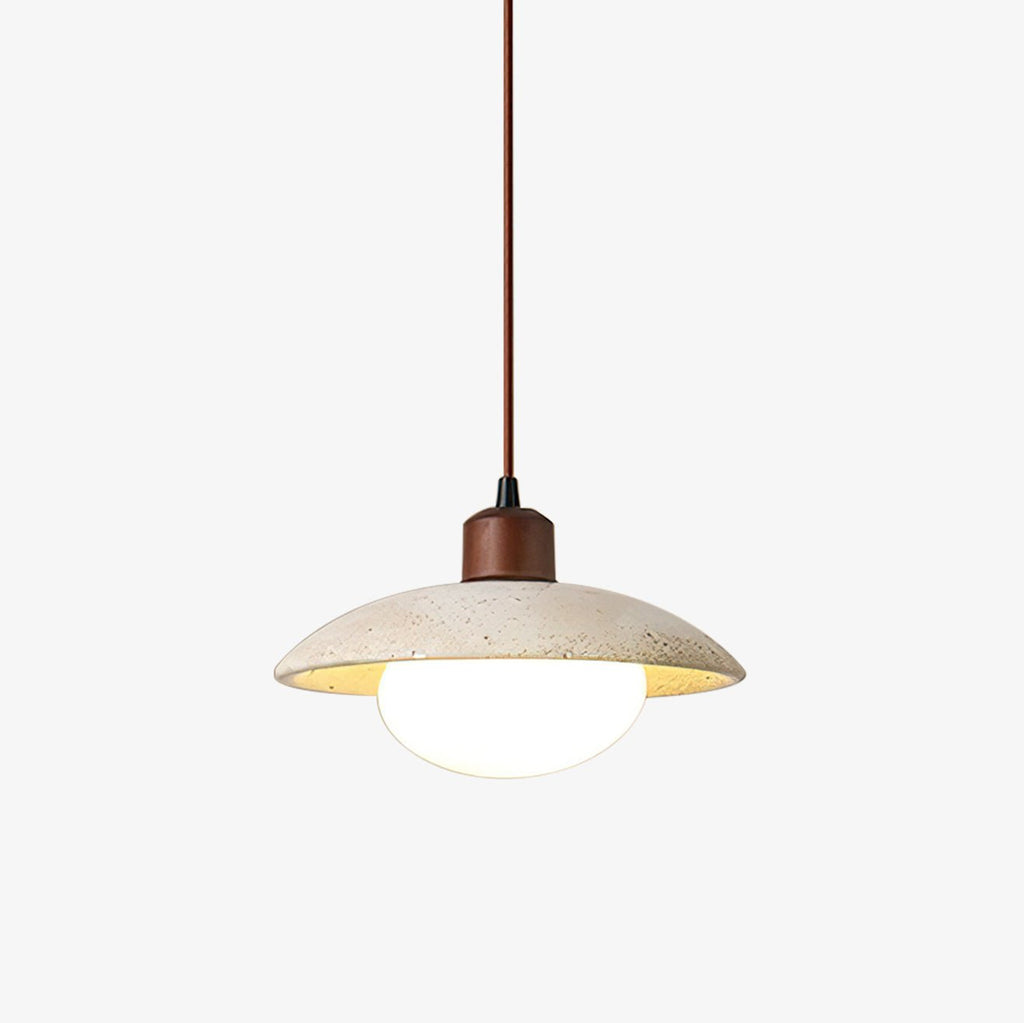 Onorarae Dome-Shade Travertine Pendant Light