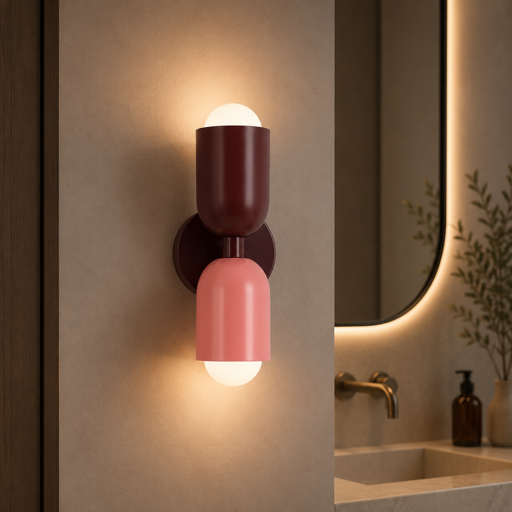 Kira Wall Light Cylindre Scandinave Metal Coloré Living Room