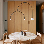 Arisha Minimalist Linear Mobile Pendant Light, Black