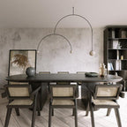 Arisha Minimalist Linear Mobile Pendant Light, Black