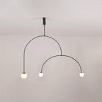 Arisha Minimalist Linear Mobile Pendant Light, Black