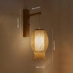 Ritta Wall Lamp Rustic, Muto Rattan Weaving LED, Hallway Wall Sconce