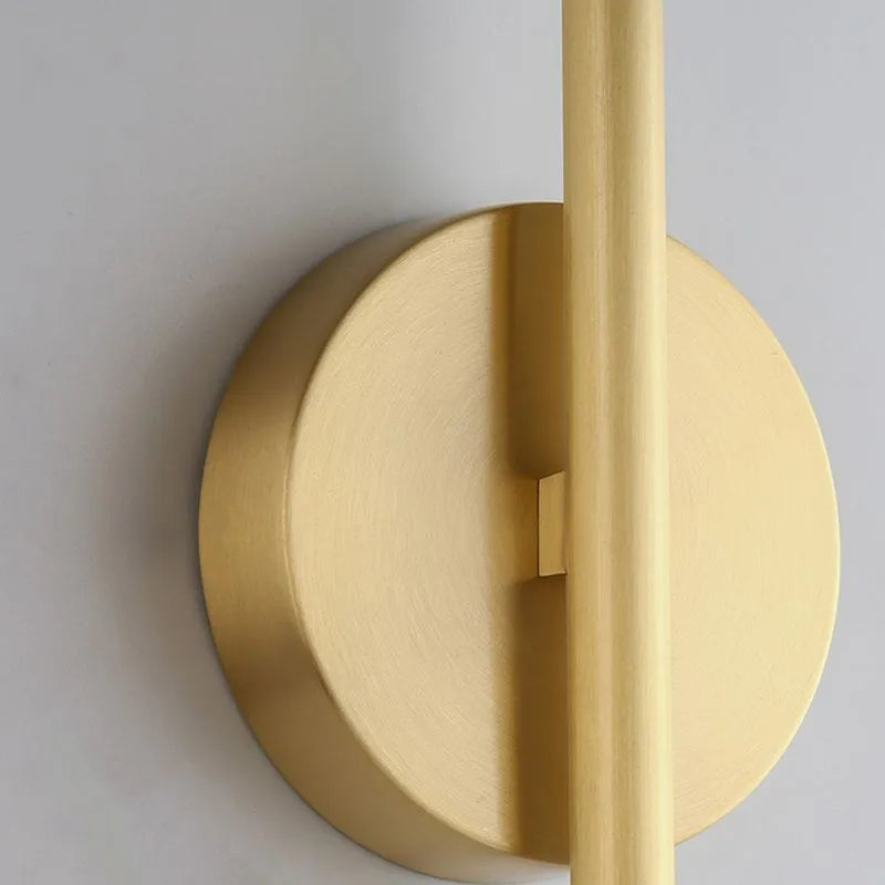 Fauro Modern Linear Metal&Silica Gel Wall Mount Lamps, Gold
