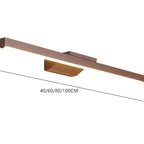 Arisha Modern Linear Metal Wall Lamp Mirror Front, Coffee