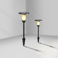 Ray Modern Metal/Marble Solor Outdoor Ground Light, Black