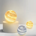 Ray Decorative Solar Planet Outdoor Ground Light, Milk Curry/Blue