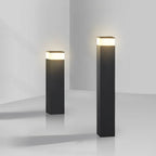 Ray Modern Metal Rectangular Outdoor Path Light, Black