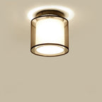Arisha Modern Metal & Fabric Flush Mount Ceiling Light, 2 Style